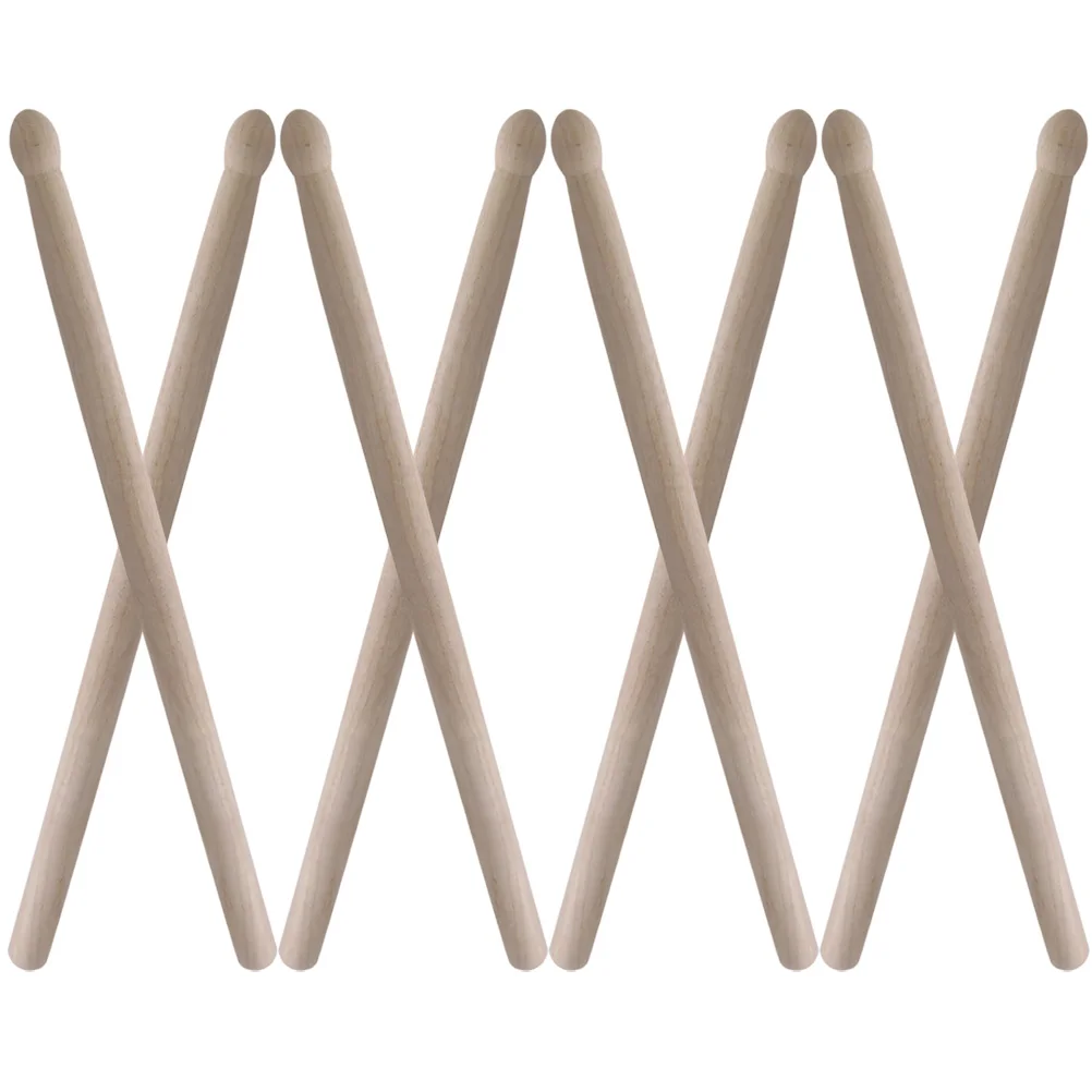 

4 Pairs Wooden Drumsticks Waist Snare Kids Marching Band Accessories Drumstick Set for Beginner Professional