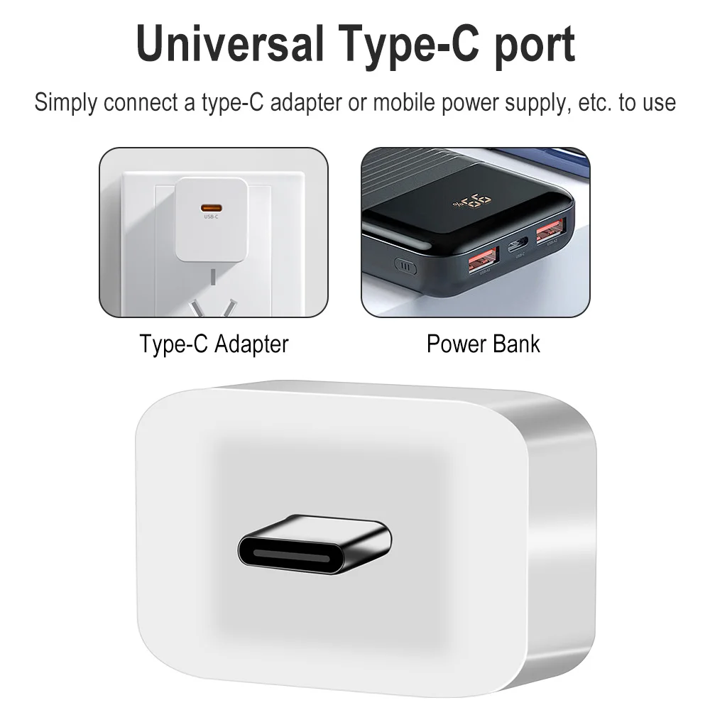 BORUIT Luz nocturna inteligente USB-C Plug in Luz nocturna Control de voz Selección de brillo Mesita de noche Dormitorio