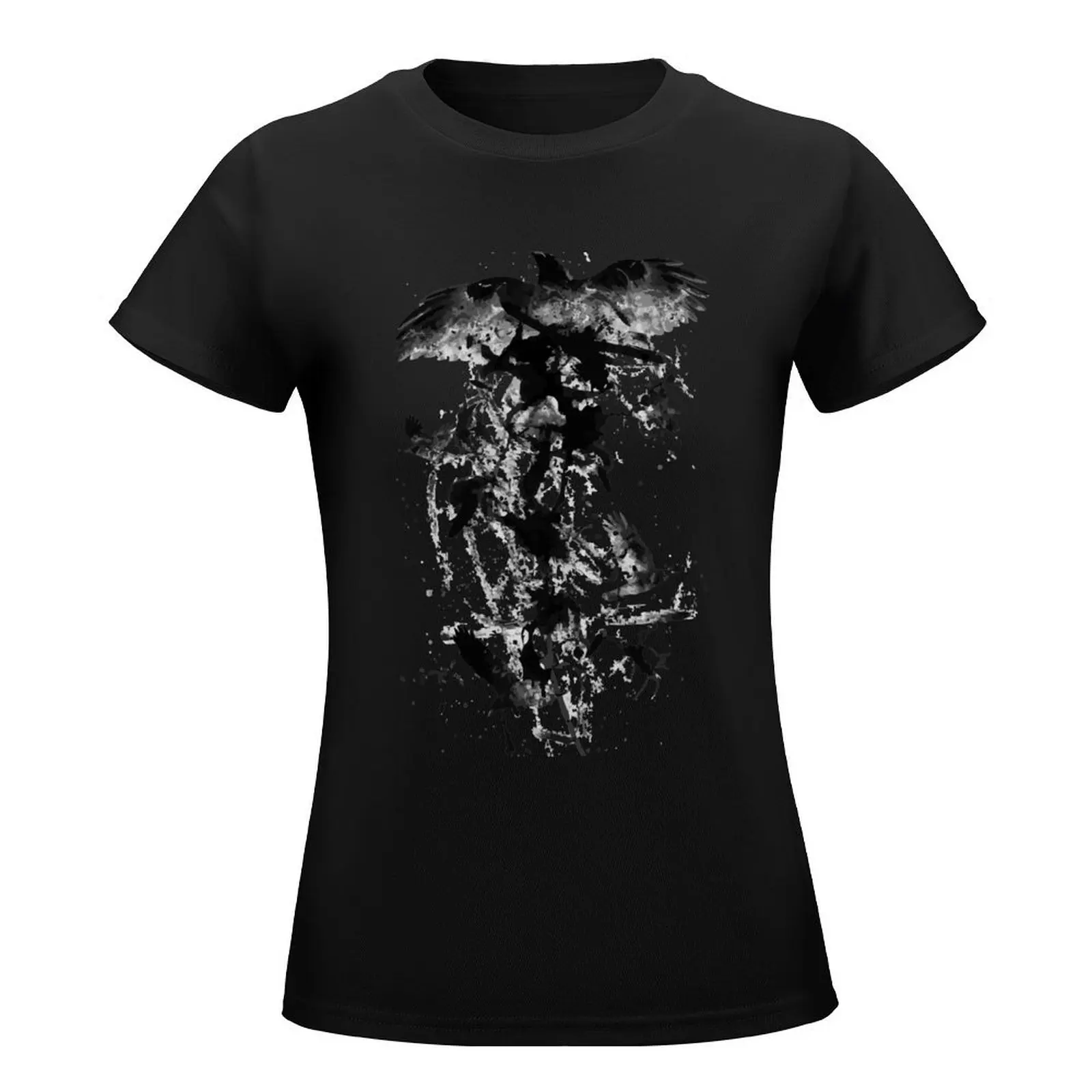 Black Crow T-Shirt customizeds funny plain t shirts for Women