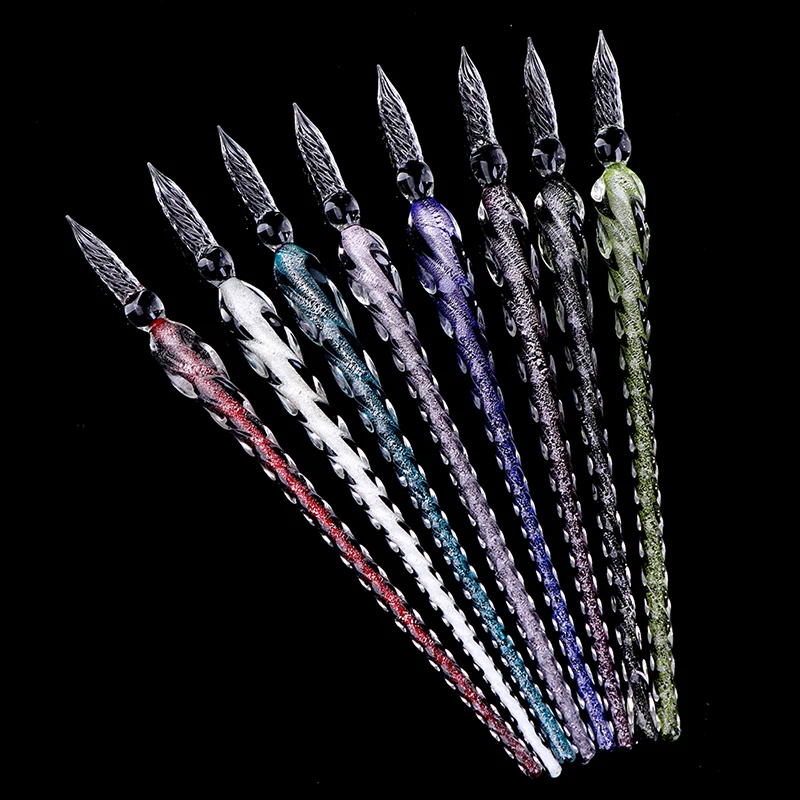 

Transparent Dip Glass Pen Crystal Pen Craft Painting Gift Dipping Drip Fountain Pens Dip Pen Glass Filling Ink