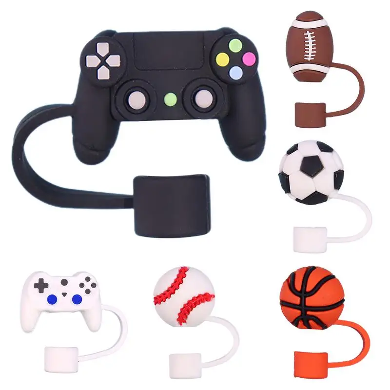 Cartoon Straw Cover Dustproof Straw Topper Lids Safe and Hygienic Drinking Tool for School Car Travel Dormitory and Home