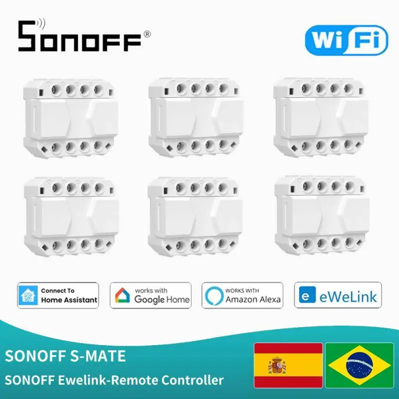 1/10Pcs Sonoff S-mate Ewelink Remote Controller For Switchman Mini R3 Diy No Neutral Wire Solution Battery Included