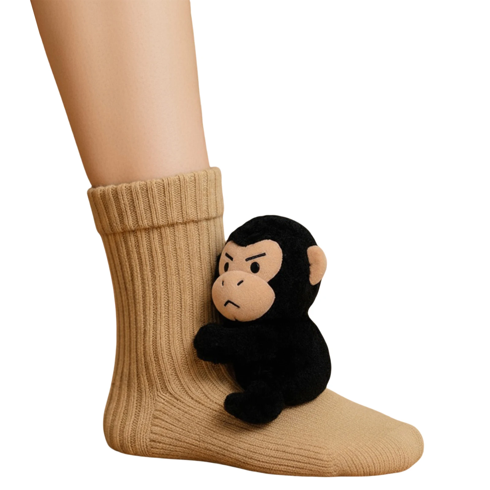 

1 Pair Animal Socks Cute Cozy Fuzzy Autumn Coffee Stockings Thick Warm Crew Lovely Women Socks for Women Teens Kids Home Winter