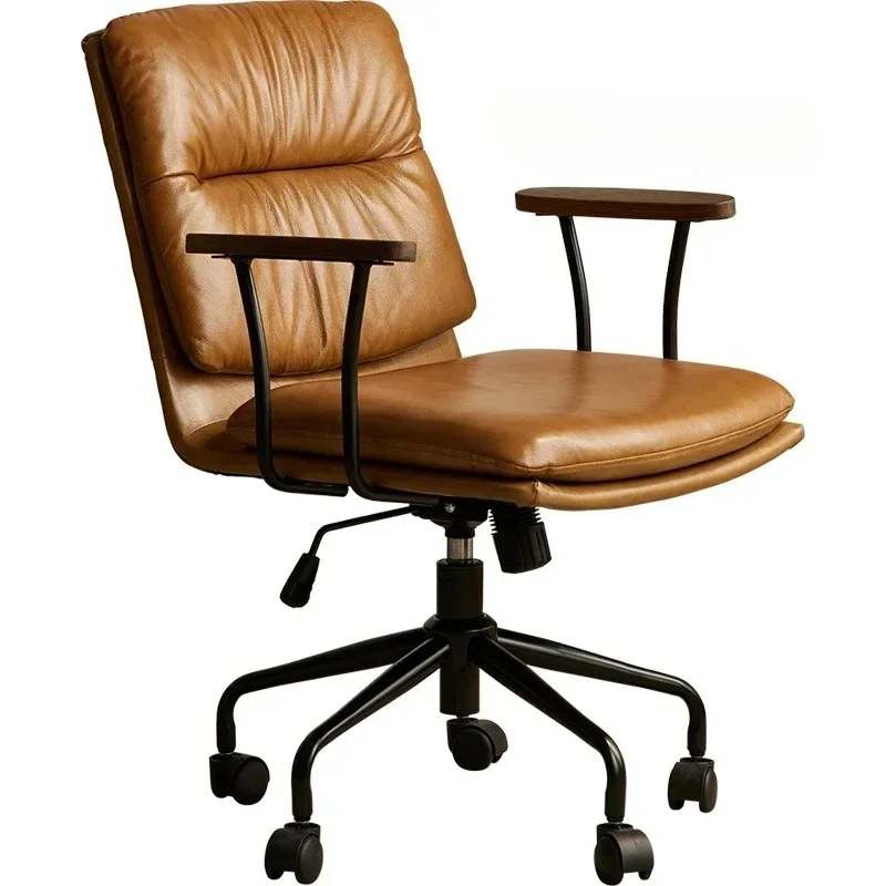 Black walnut book chair Computer chair Ergonomic office book chair Comfortable and sedentary backrest Lifting and rotating