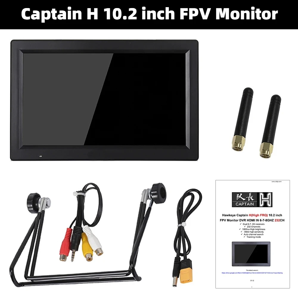 Hawkeye Captain H Monitor 1000LUX 232CH 5.8G DVR with Automatic Search for FPV RC Model Drone