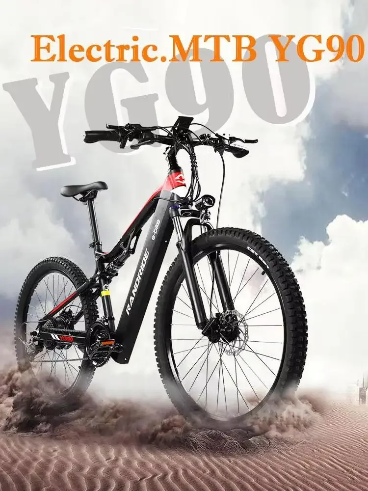 RANDRIDE YG90B Elektrofahrrad Reichweite bis zu 70-90KM 27,5'' CST-Reifen 120kg