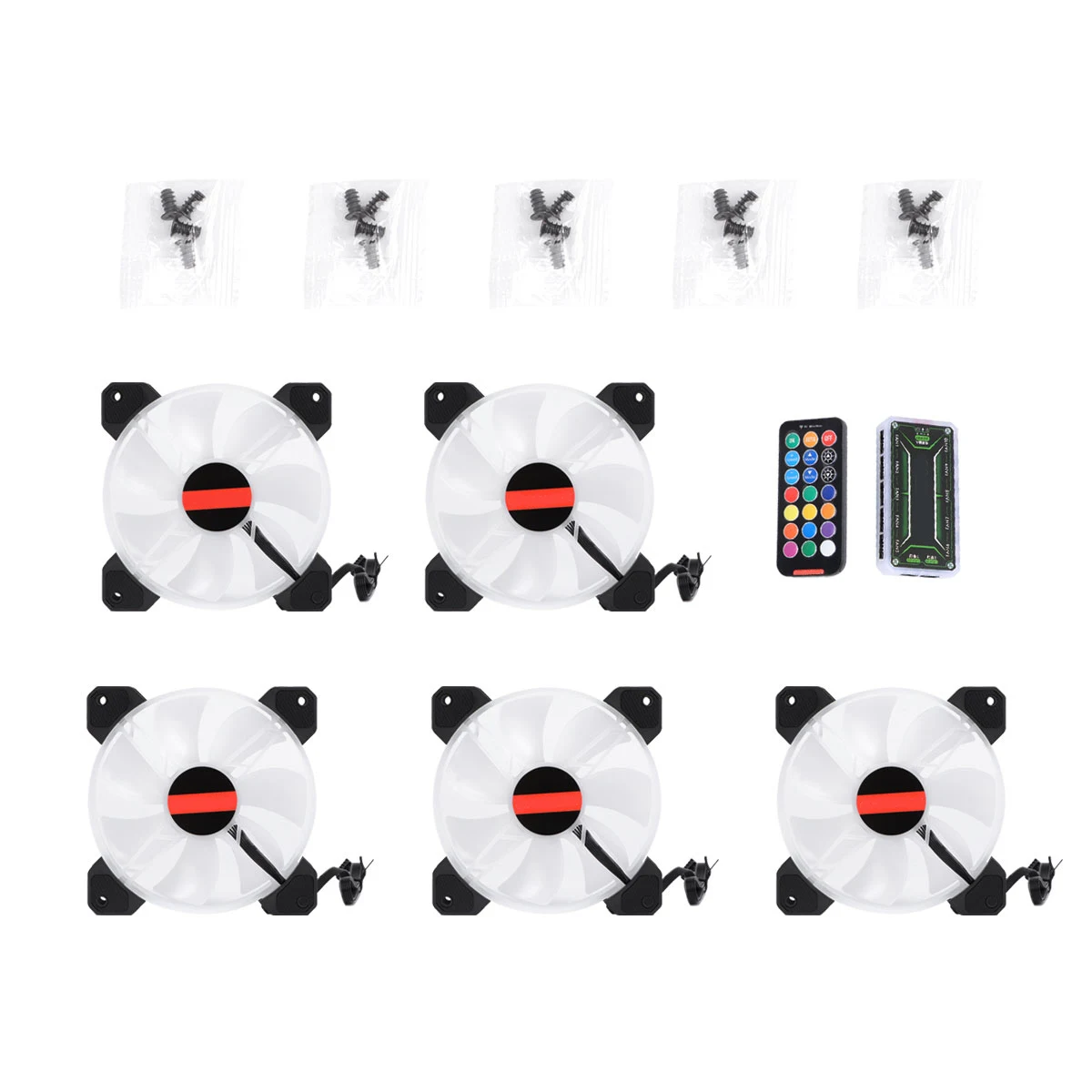 

5pcs Pc Cooling Quiet Adjustable Speed Computer Case 37.8Cfm Low Noise 25Dba Durable Hydraulic Bearing Decorative For Rgb