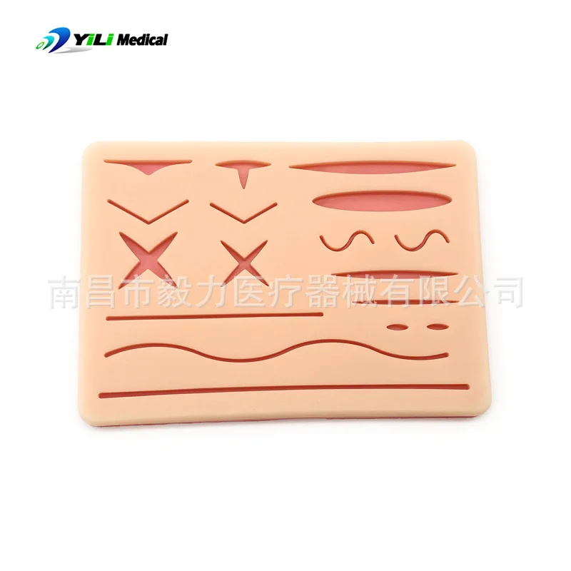 Teaching Surgical Suture Kit Medical Student Practice Anatomy Kit Simulation Silicone Suture Practice Mat