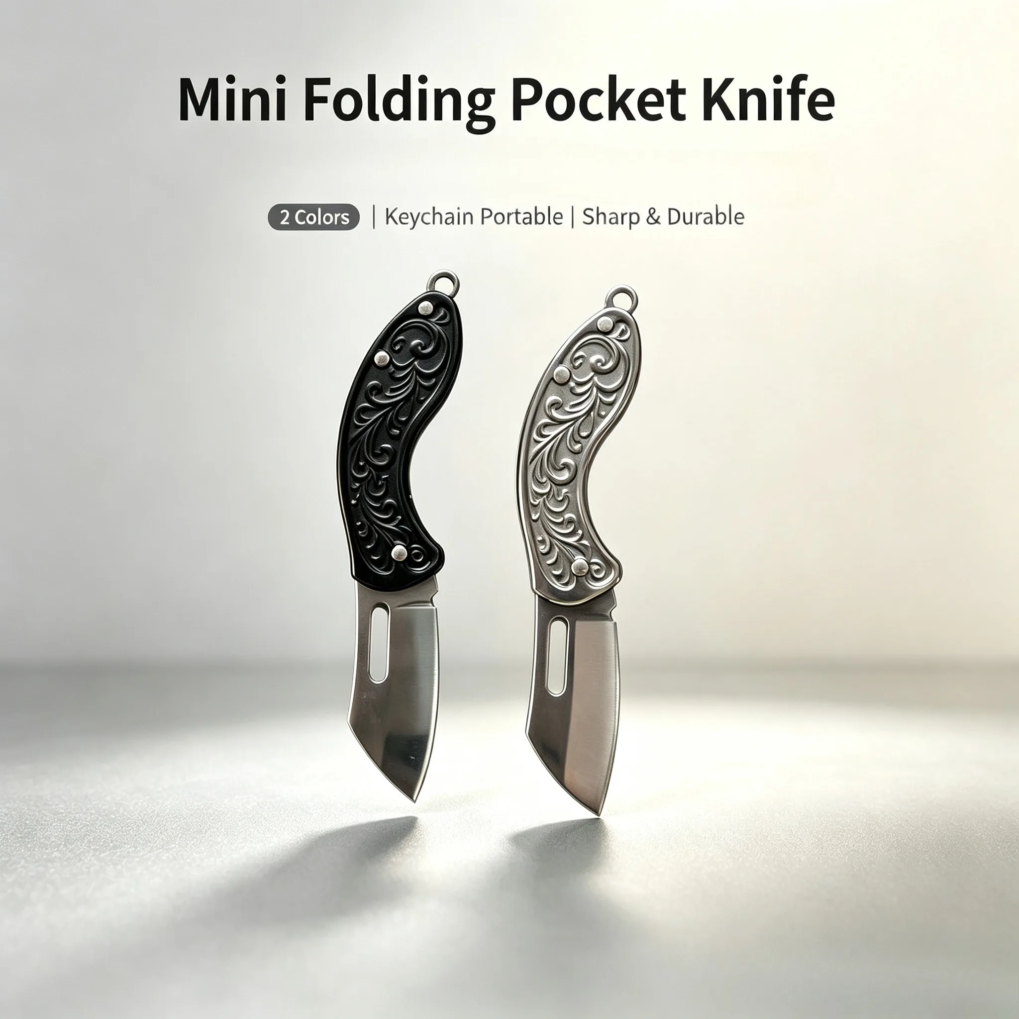 Vintage Collectible Knife - Canivete Mini Dobrável Vintage com Relevo,