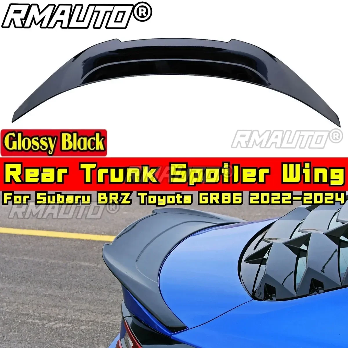 

For Subaru BRZ Toyota GR86 2022-2024 Body Kit Rear Trunk Spoiler Glossy Black Sport Style Rear Trunk Spoiler Car Accessories