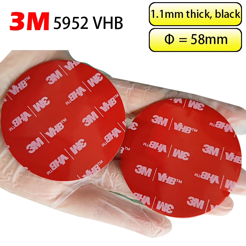 10pcs round 58mm 3M VHB Heavy Duty Double Sided Foam Adhesive Tape 5952 Automotive Mounting stickers