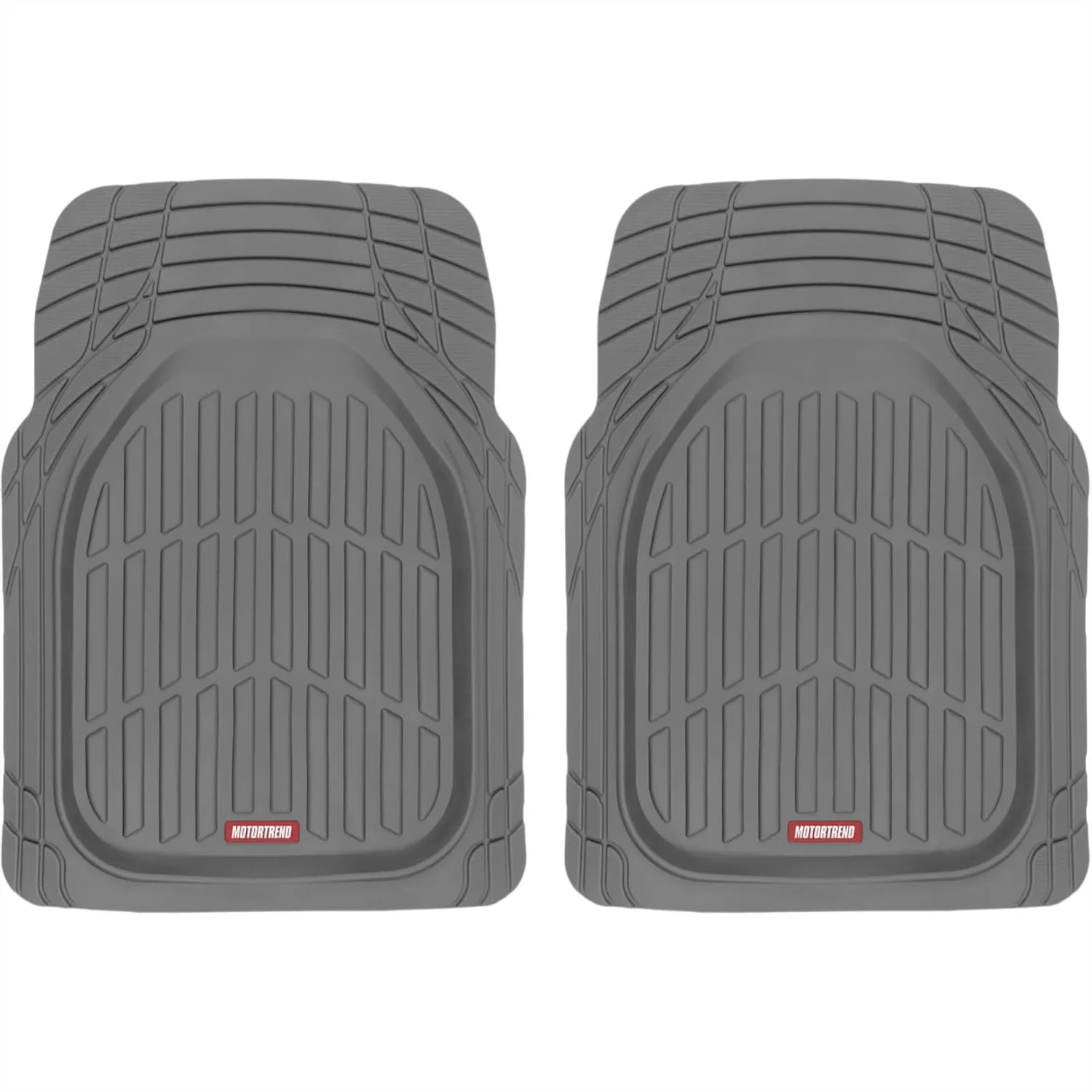 

2 Piece Front Car Floor Mats Heavy Duty Rubber All Weather Protection for SUV Truck Van Universal Trim to Fit