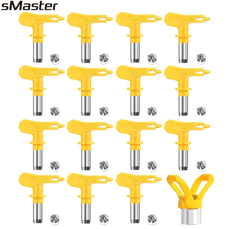 sMaster 3600psi Airless Tips Yellow Airless Spray Gun Nozzle Tip Multiple Models  395 /515/417/211/517/635/109 for Paint Sprayer