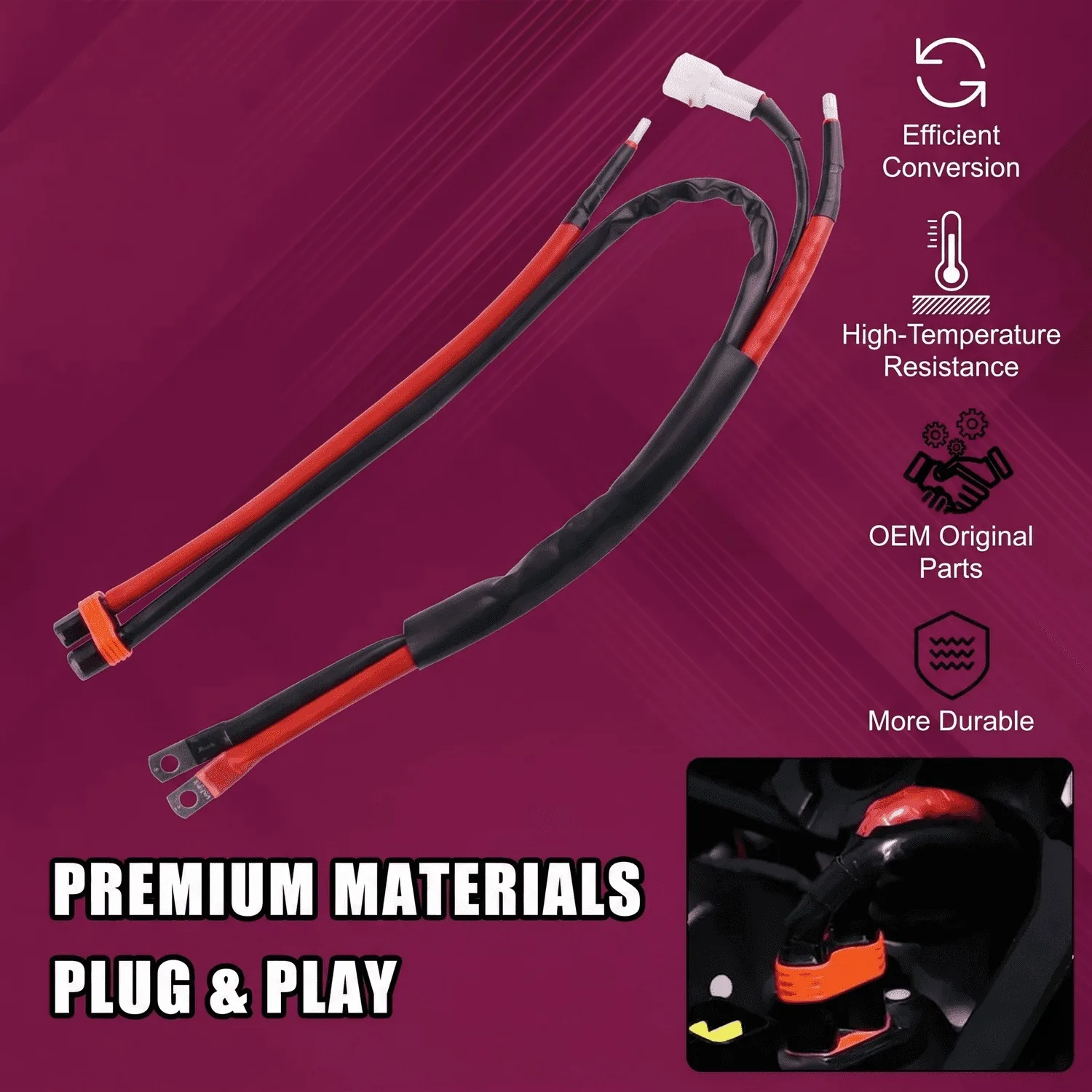 Battery Power Cable For Sur Ron Light Bee X S For Surron Accessories Battery Charge Cord Main Power Connector Line Cord
