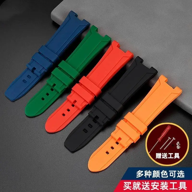 Silicone Watch Strap for Men, Casio Hagane, não Boukenshin GST-B500D, macio e confortável, preto, Green Water Ghost, borracha impermeável, silicone