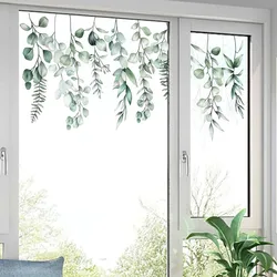 Glass Stickers Plant Flowers Flower Living Room Window Theme Decorative Wall Stickers Window Stickers