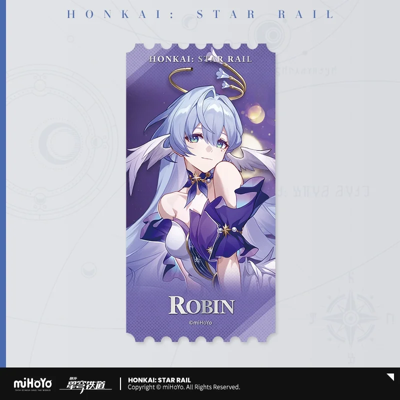 Sunsyea Honkai Star Rail Official Merch miHoYo Original Authentic Theme Series Laser Cards Robin Black Swan Argenti Ruan Mei