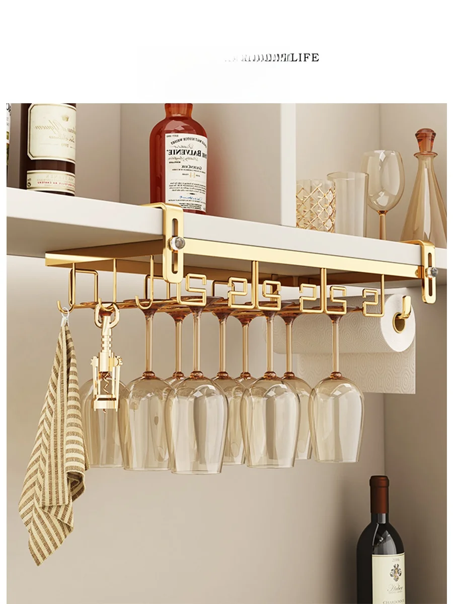

Tlife Wine Glass Ra No Drilling Required Hanging Highball Cup Holder Orderly Wine Accory Ele Storage Solution