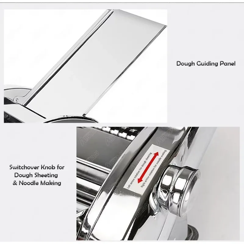 2025FKM140-3 التجارية المنزلية الكهربائية صانع المعكرونة صانعة النودلز ماكينة تصنيع المعكرونة أداة فرد العجين سمك قابل للتعديل 3 Kni