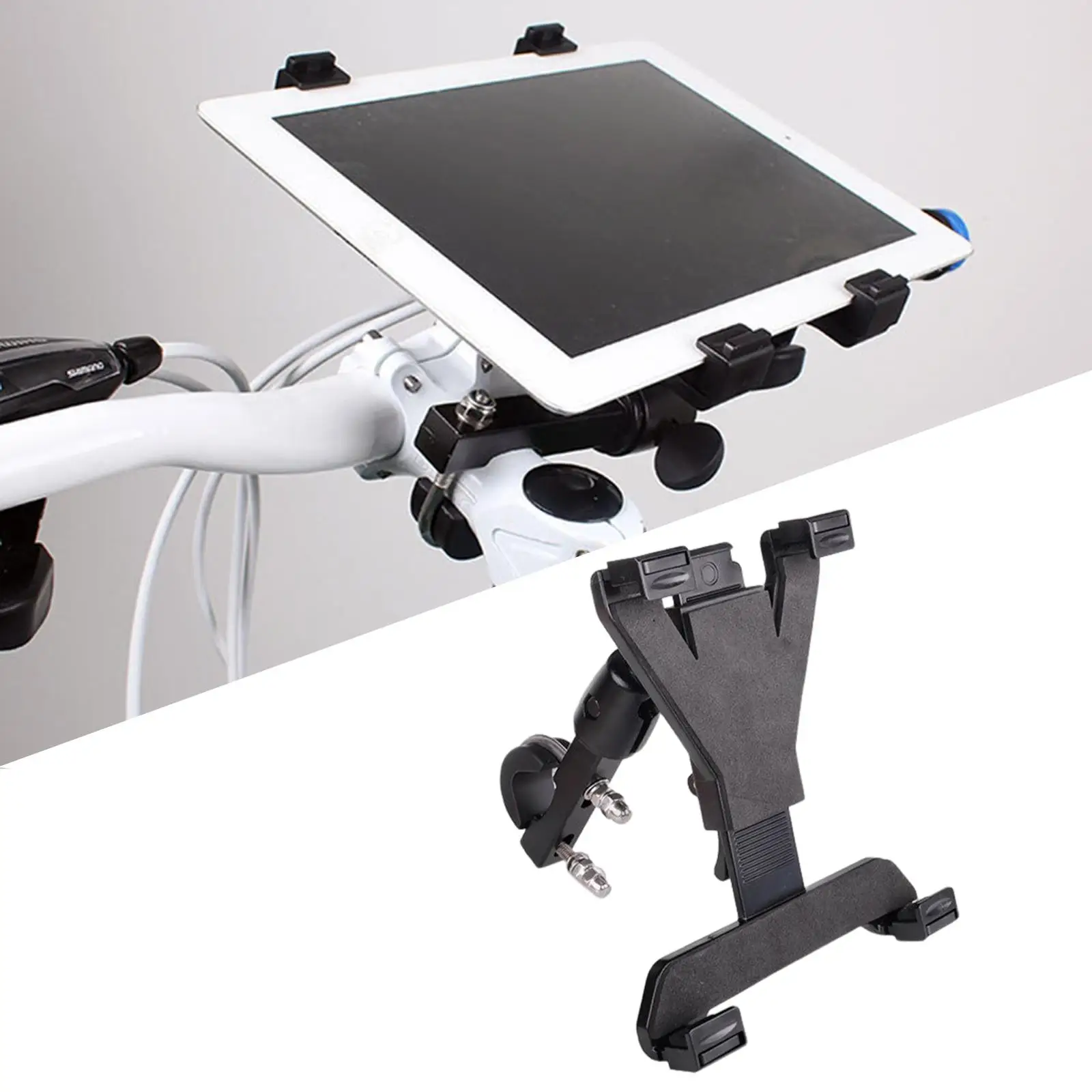 7-10 بوصة دراجة هوائية جبلية حامل لوحي حامل 360 درجة الدورية لتحديد المواقع حامل ركوب الملحقات لممارسة الدراجة الصالة الرياضية مفرغة #1