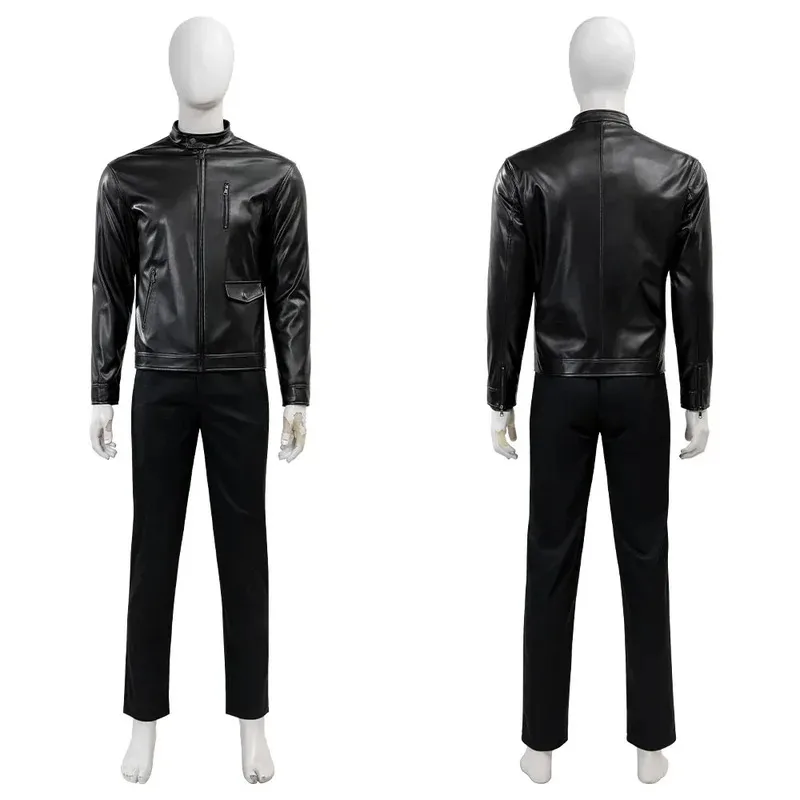 Bucky Barnes Cosplay Lupo bianco Inverno Soldato in pelle nera Costume cosplay Set completo e articoli individuali venduti Dimensioni personalizzate