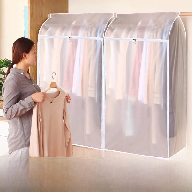 

Dustproof Clothes Cover Hanging Sle Transparent Full Enclosure Suit Coat Garment Bag Home Use Wardrobe Closet Organizer