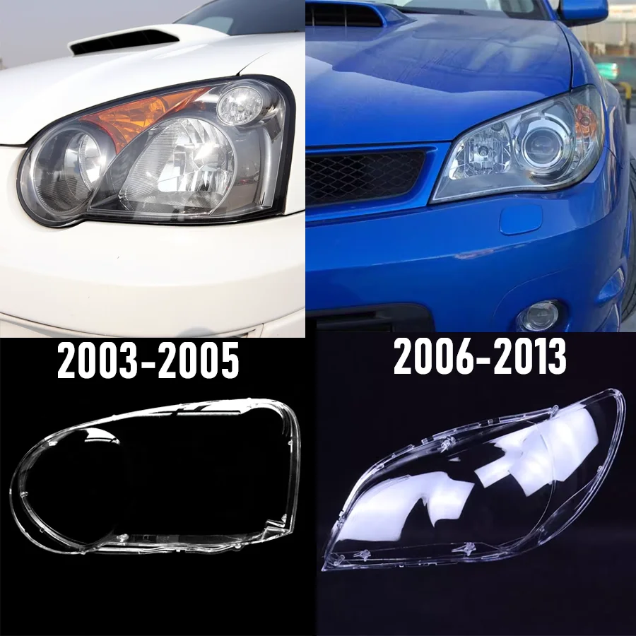 Wooeight 1x Car Lampshade Headlight Cover Transparent Head Light Lamp Glass Shell Mask For Subaru Impreza 2003-2005 2006-2013