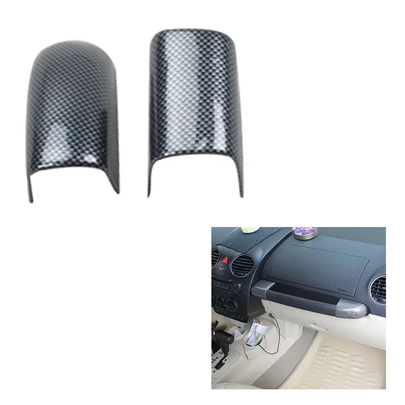 For VW Beetle 2003-2010 2PCS ABS Deputy Drive Car Dashboard Trim Console Panel Molding Cover Accessories Car Styling