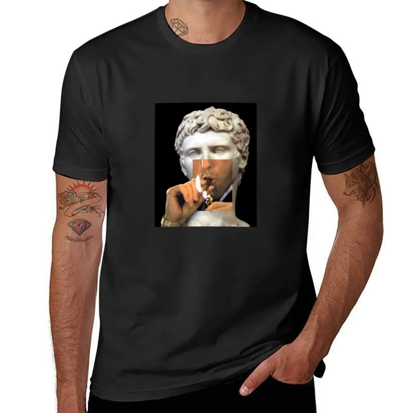 

TNY T-Shirt blacks street wear T-shirts man slim fit t shirts for men