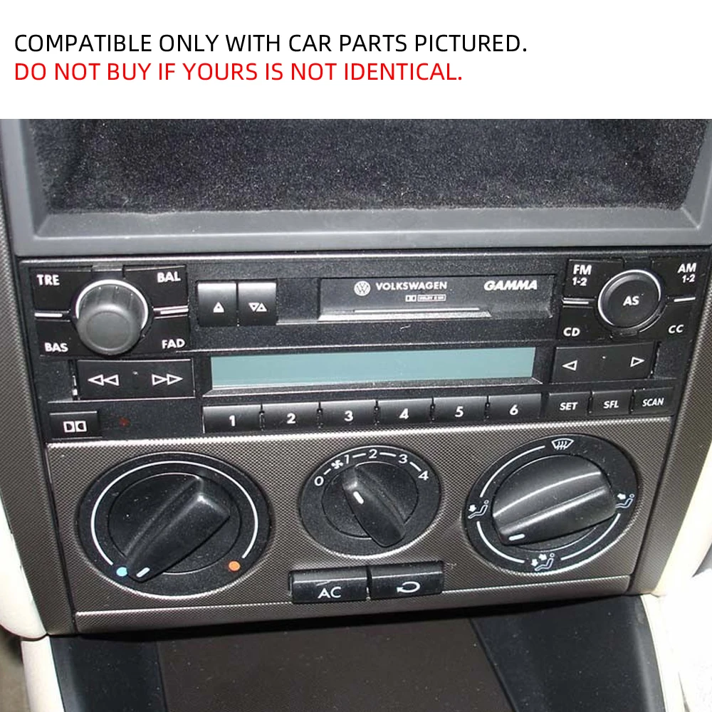 Car Air Conditioning Knob for Volkswagen VW Passat B5 GOLF 4 MK4 Bora Jetta A4 Clasico 3Pcs/set AC Knob Heat Control Button.