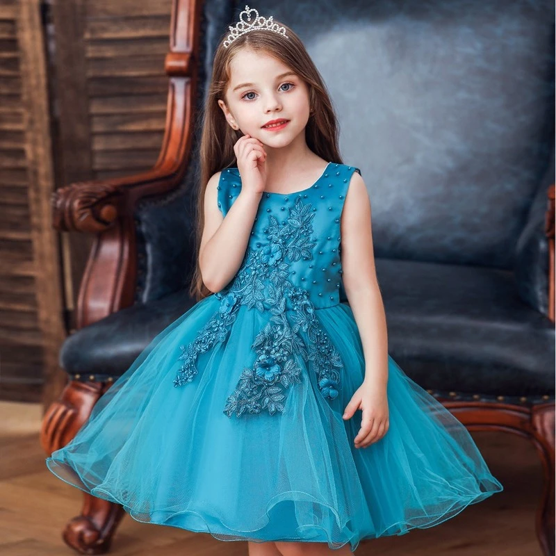 

Classic Tulle Flower Girl Dress with Bow Lace Appliques Long Sleeve For Wedding Birthday Ball Gown First Holy Communion Dresses