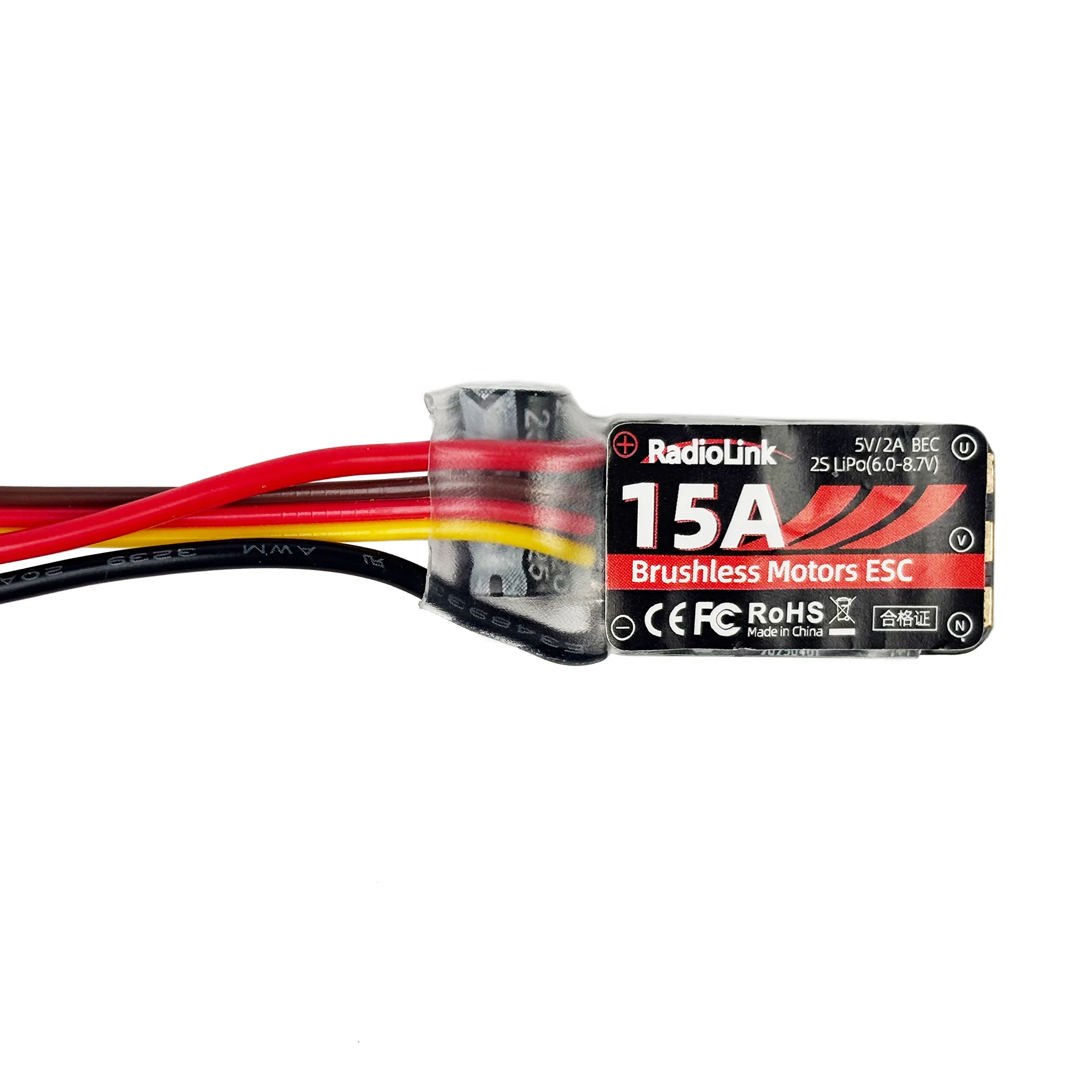 

Radiolink 15A 2S ESC Speed Controller For Brushless Motors Built in 5V/2A BEC For RC Airpane Fixed Wing A560 SU27 D460 Aircraft