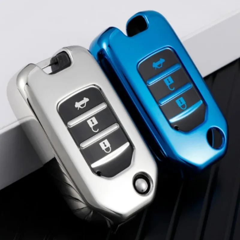 

TPU Car Flip Key Case Cover Shell For Honda Civic Accord City Odyssey CR-V XR-V HR-V Vezel Jade Jazz Crider Fob Accessories Bag