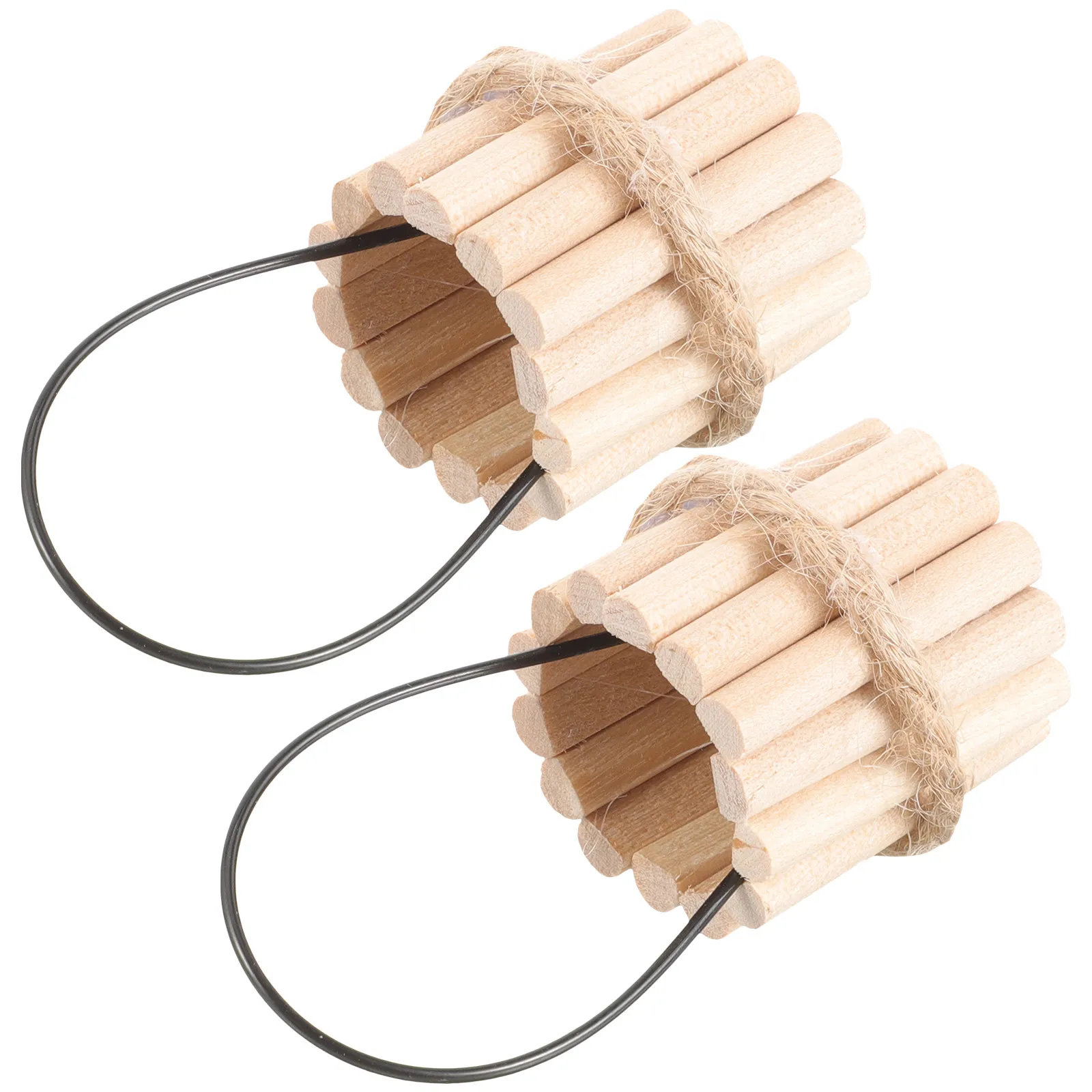

2Pcs Miniature Wooden Bucket Handheld Water Pail for Micro Landscape Miniature Garden Photography Prop Mini House Decor