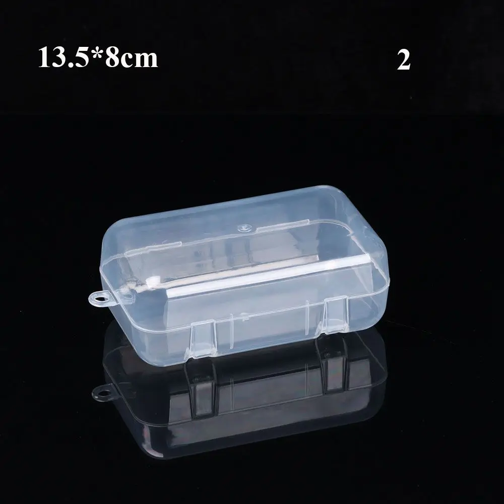

Plastic Square Sundries Organizer Transparent Storage Box Packing Boxes Small Items Case Jewelry Beads Container