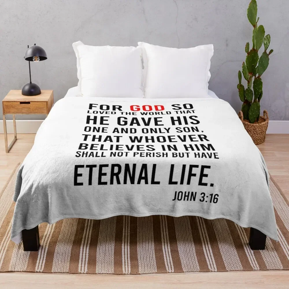 

John 3:16 Bible Verse Throw Blanket Weighted Blankets Sofas Of Decoration Blankets