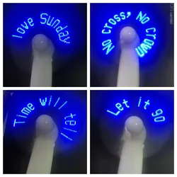 Text Customizabl Fan Mini Night Light Handheld Fan Advertisement Gift To Give Guests Led Lights Personalise Designable Fan