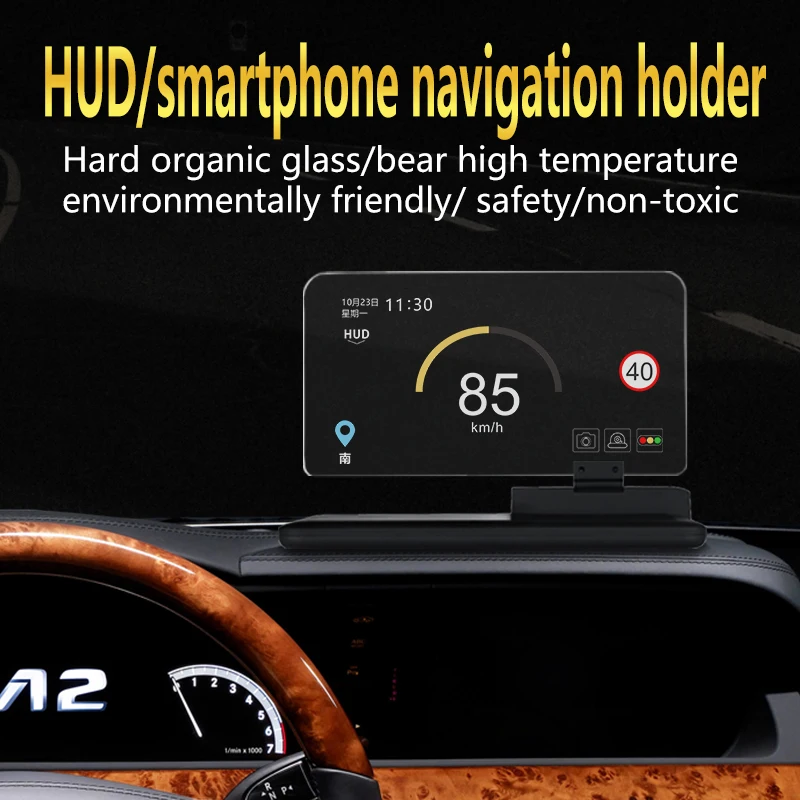 6 inch Universal H6 Car HUD Head Up Display Projector Phone Navigation Smartphone Holder gps hud for any cars