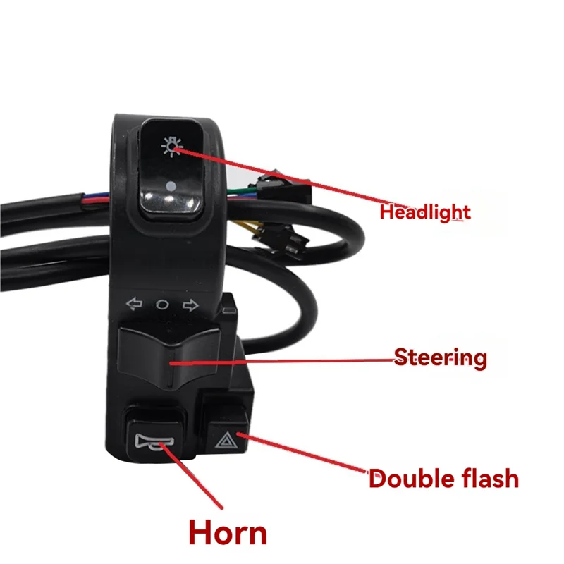 AB56-ATV Handlebar Switch Motorcycle Electric Throttle Horn Gear Button Universal With 7/8 Inch 22MM