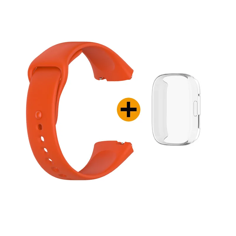 2 IN 1 Silicone Strap For Redmi Watch 3 Watchbands Watch Strap For Redmi Watch 3 Active Lite With Protector Case