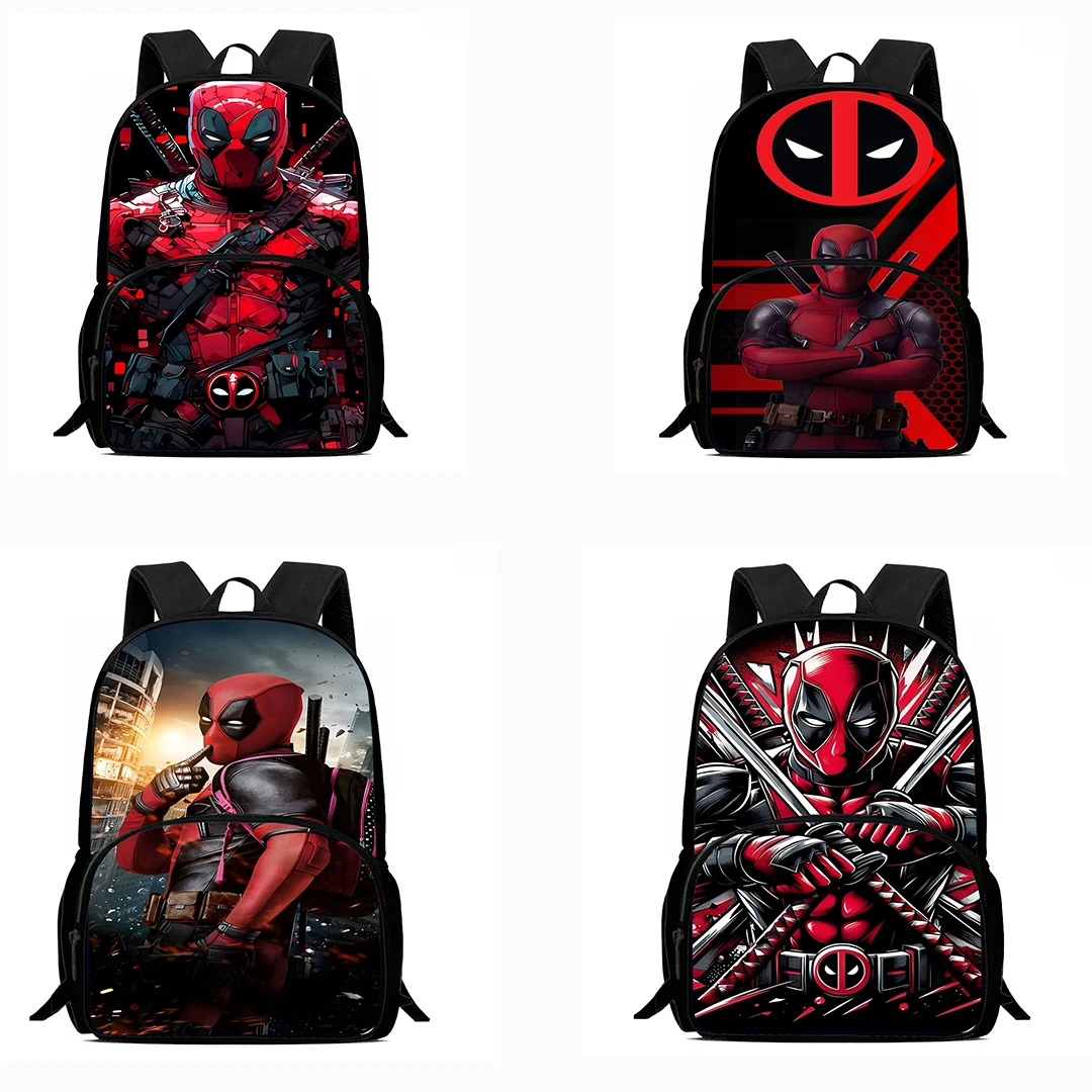 Kids Backpacks Deadpools Super  Boys and Girls Student Birthday Gift Child School Bags Large Capacity Camping Durable Rucksack