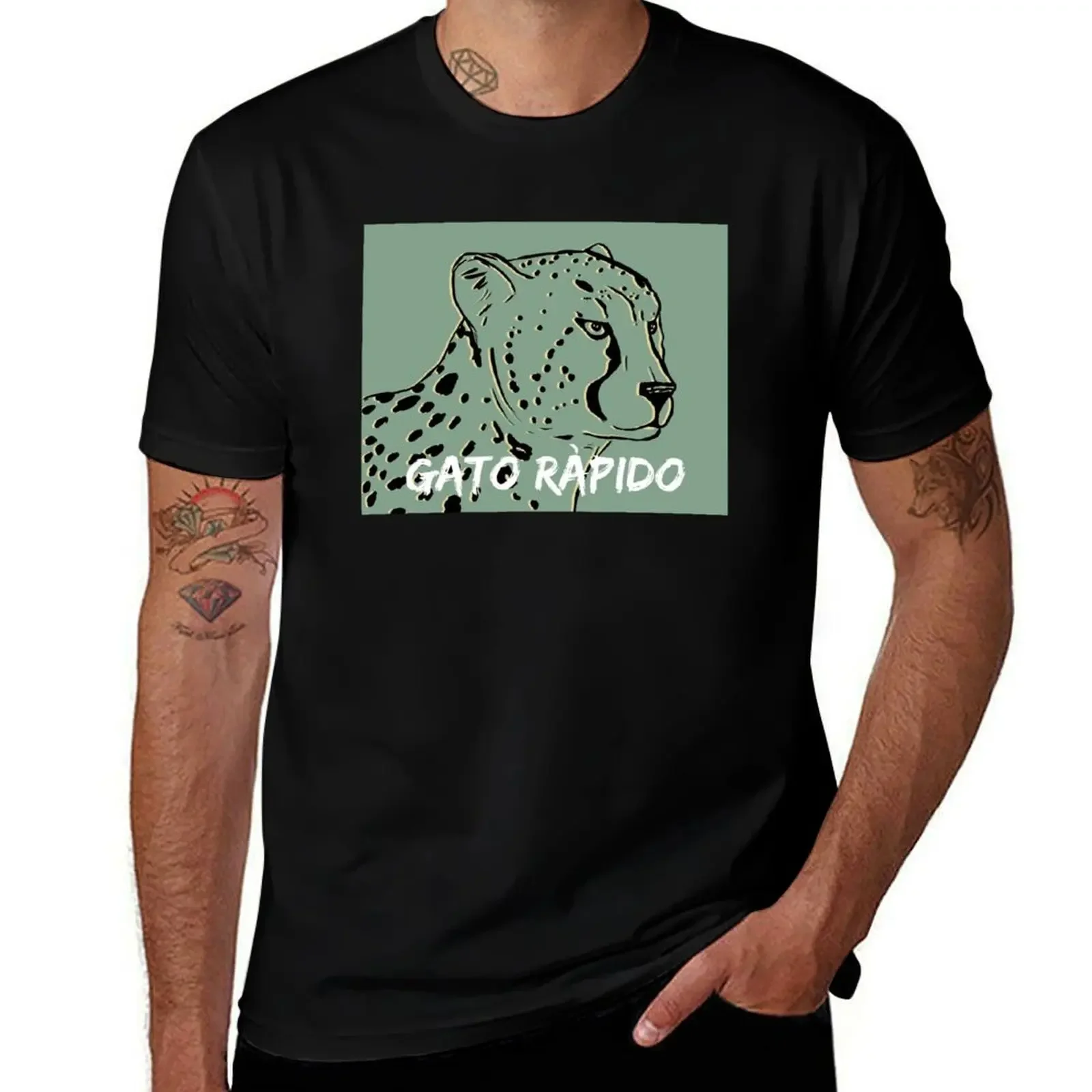 

Gato rápido T-Shirt new gifts and t-shirts blanks oversizeds graphic t shirts black t shirts for men