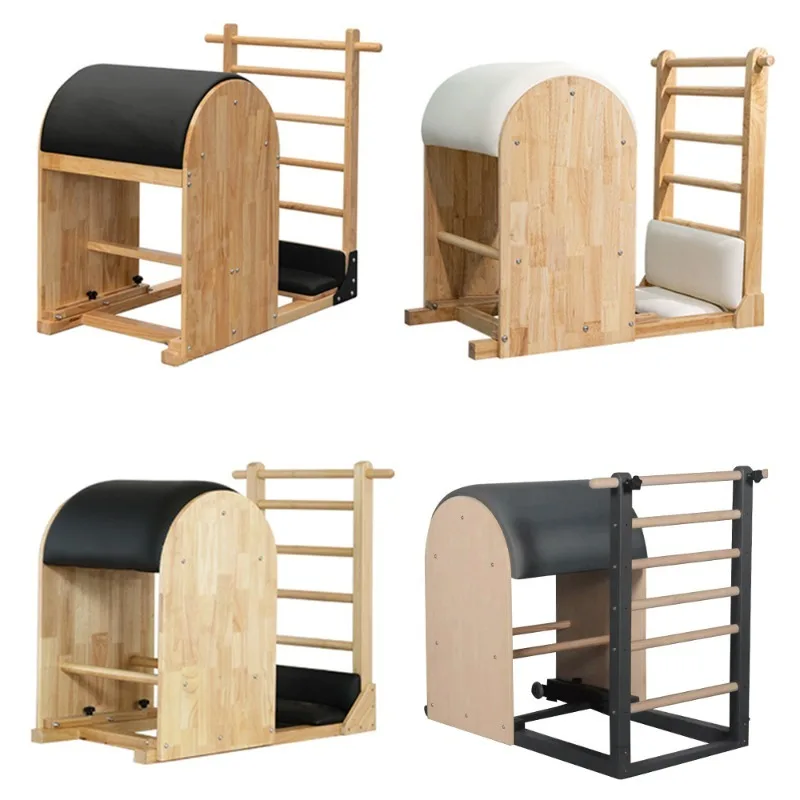 YTYIN معدات اليوغا برميل سلم خشبي للبيلاتيس، مصحح العمود الفقري البيلاتيس، دلو مصحح قوس البيلاتيس #6