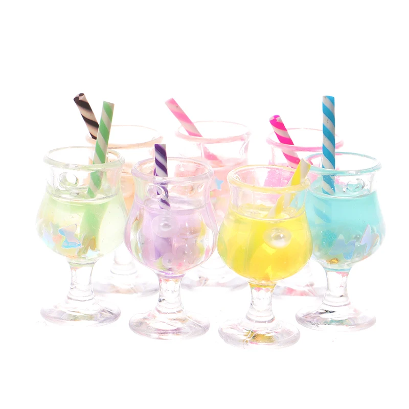 2 قطعة أكواب مشروبات صغيرة نموذج التظاهر اللعب ملحقات دمية الغذاء الصغيرة تناسب اللعب منزل لعبة دمية مصغرة