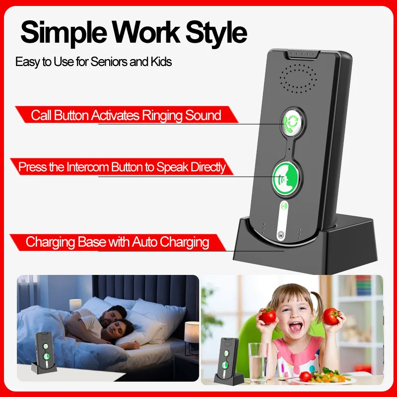 500M Wireless Long Distance 2.4Ghz  Audio Door Phone Voice Sender&Reciever Intercom Doorbell
