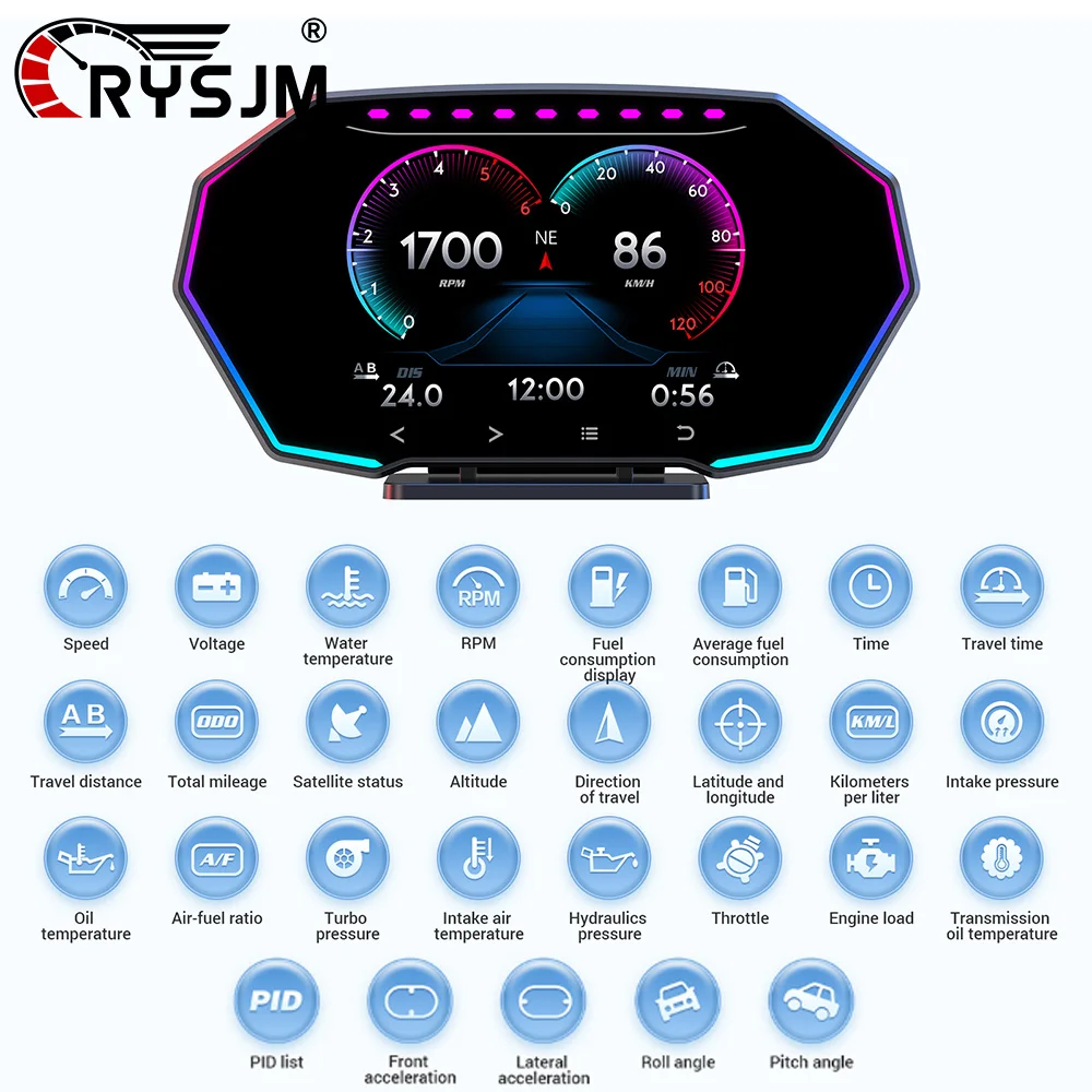 

Сенсорный ЖК-экран, проекционный дисплей F11 OBD + GPS, автомобильный HUD OBD2, цифровая hud, бортовой компьютер, двигатель, электронные автомобильные аксессуары