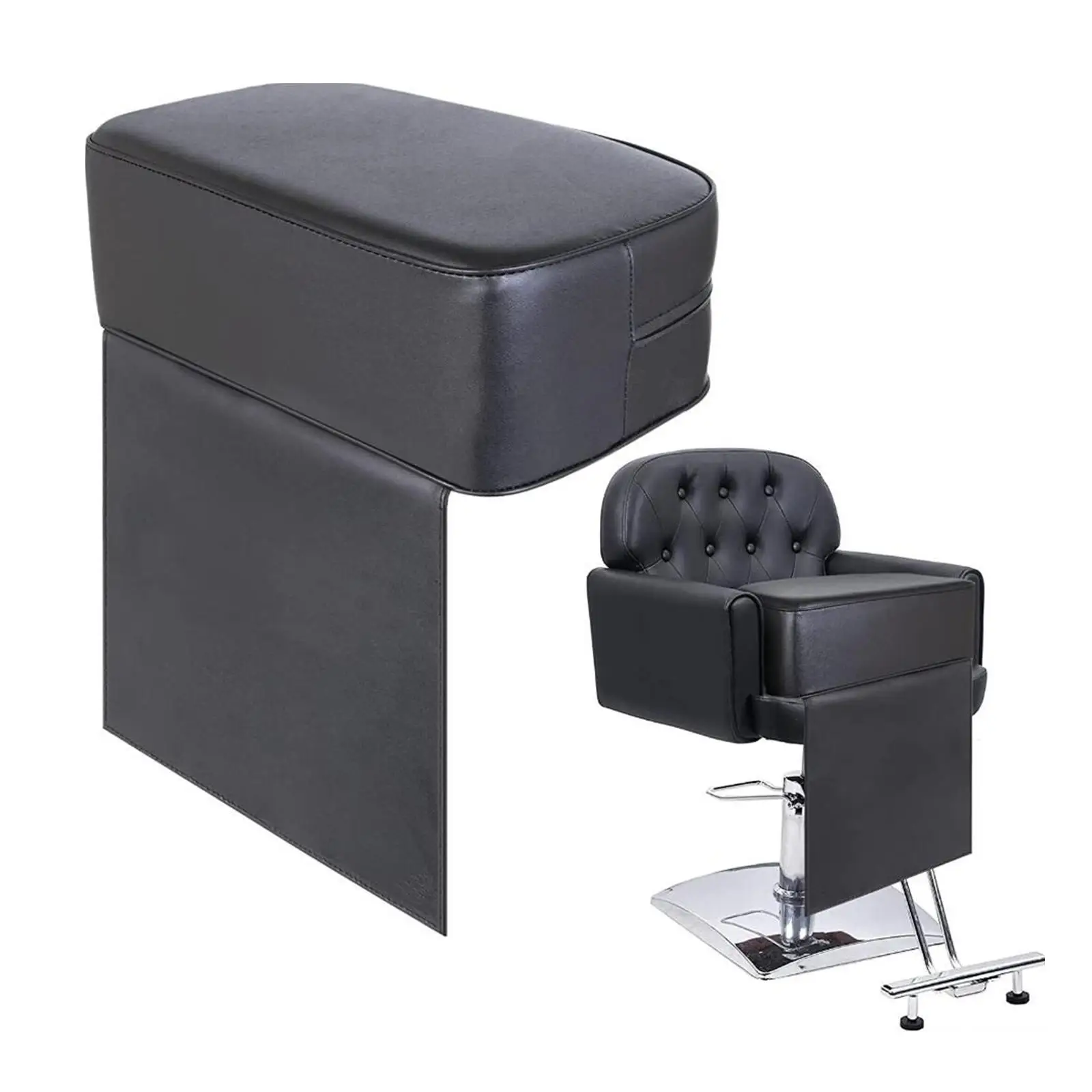 

Salon Booster Seat Haircut Accessory PU Leather Styling Chair Cushion Salon SPA Equipment for Home Clubs Barbers Indoor Stylists