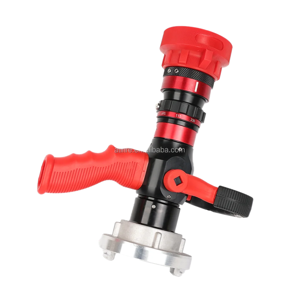 Multifunction adjustable fire hose nozzle, essential auxiliary accessory for various conventional fire fighting equipment
