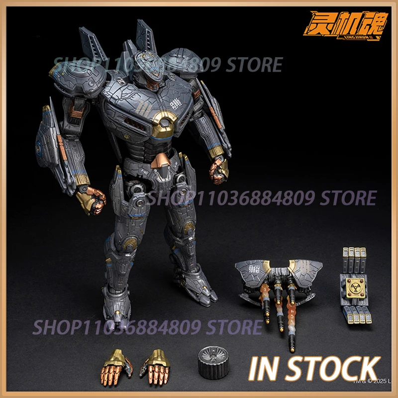 Em Estoque: Novo LINGJIHUN 20cm Striker Eureka com LED - Boneco Articulado Mecha