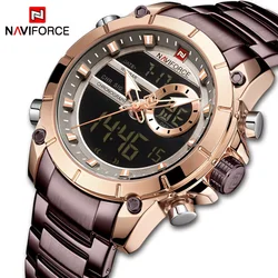 NAVIFORCE Orologio da polso sportivo originale di lusso per uomo Orologi di moda digitali impermeabili Maschile Relogio Masculino 9163 Shiping gratuito